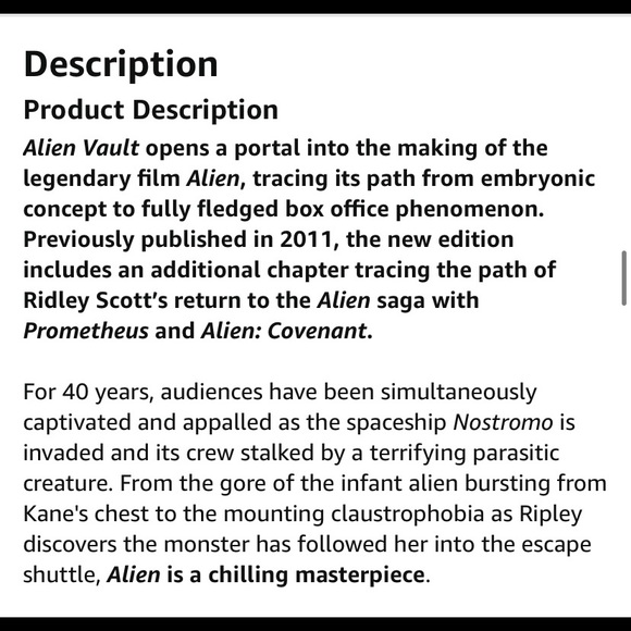 COPY - Alien Vault ~ The Complete Story and Legacy of Alien. Collector’s Edition - Picture 3 of 4